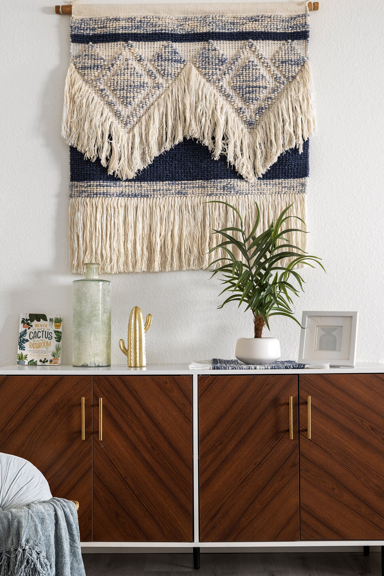 Master bedroom with king bed and turquoise bedding
